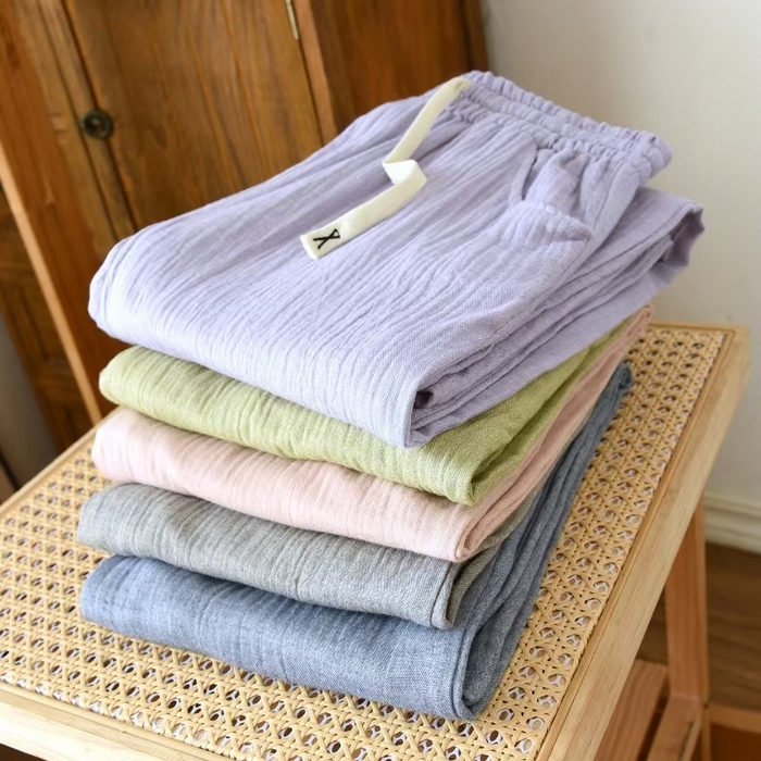 91家纺网 家纺一手货源 找家纺 （总）双梦毛巾 2025新款棉麻裤子