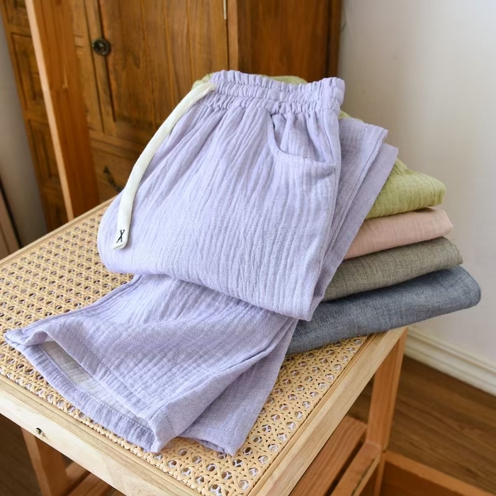 91家纺网 家纺一手货源 找家纺 （总）双梦毛巾 2025新款棉麻裤子