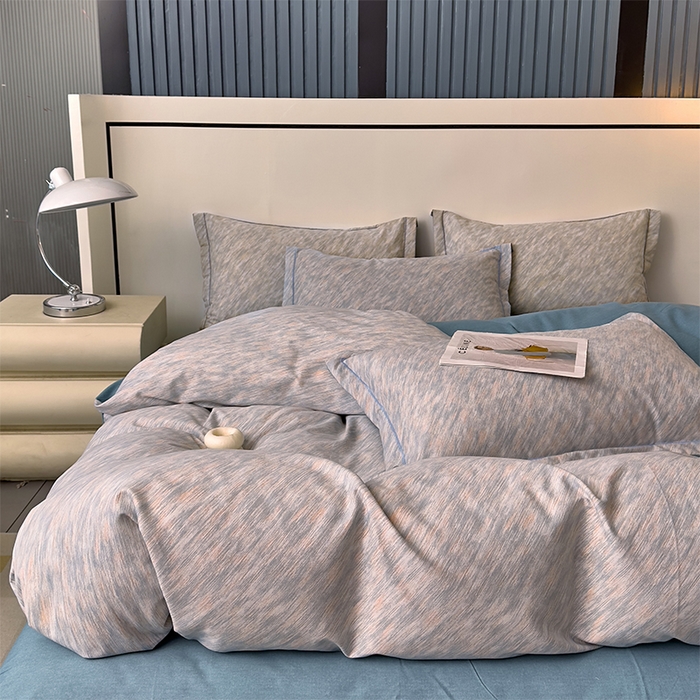 91家纺网 家纺一手货源 找家纺 优品阁 2024新款亲肤舒适全棉磨毛四件套学生三件套系列 阿华田-蓝