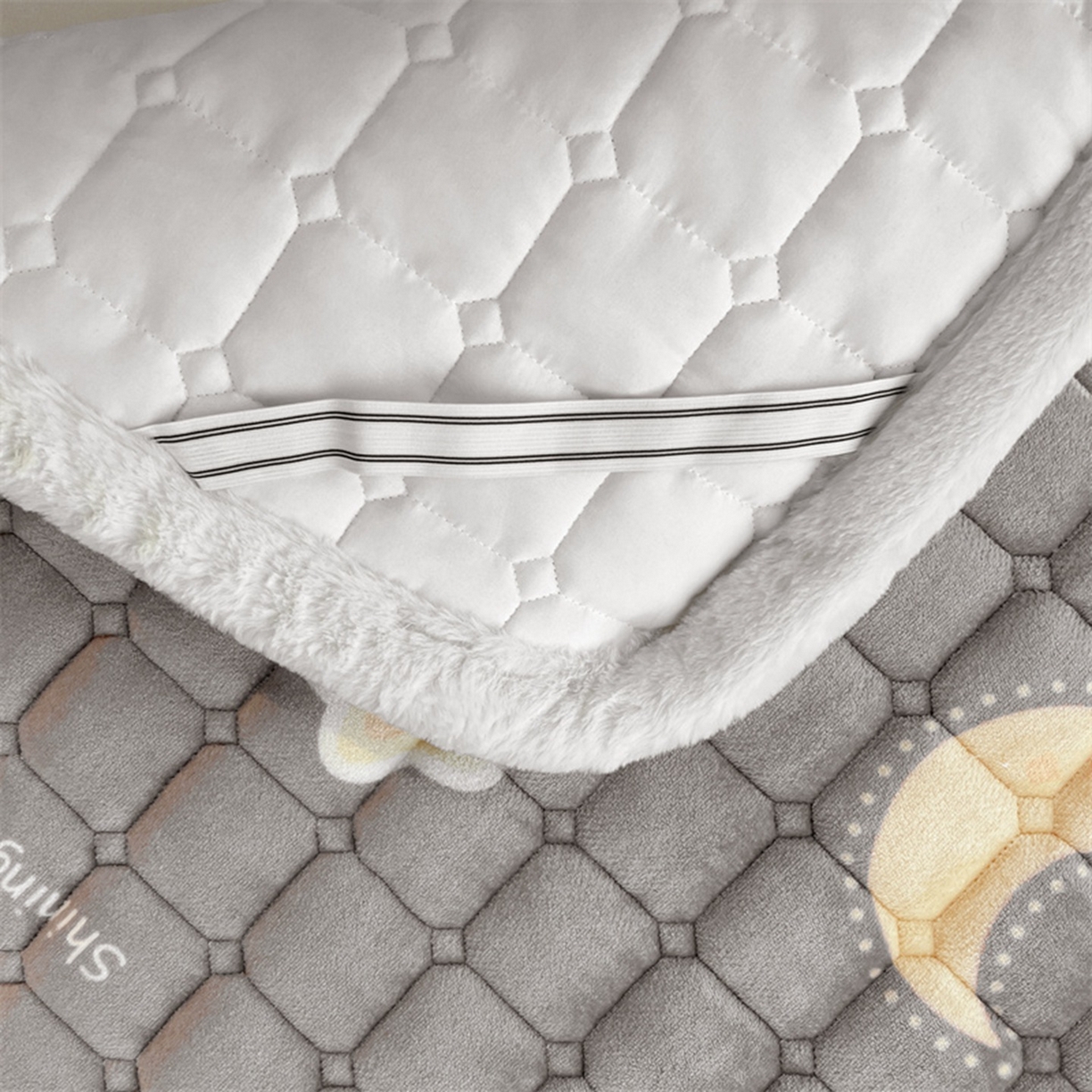 91家纺网 家纺一手货源 找家纺 （总）喜居 2025新款印花牛奶绒夹棉床褥垫床垫子褥子