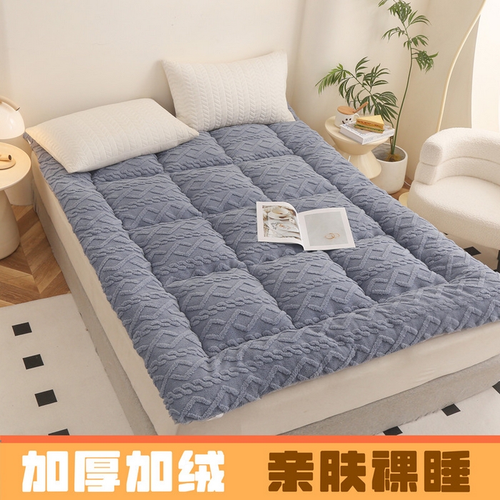 91家纺网 家纺一手货源 找家纺 （总）承柔家纺 2025年新款加厚塔芙绒床垫床褥垫子,豆沙,灰色,绿色