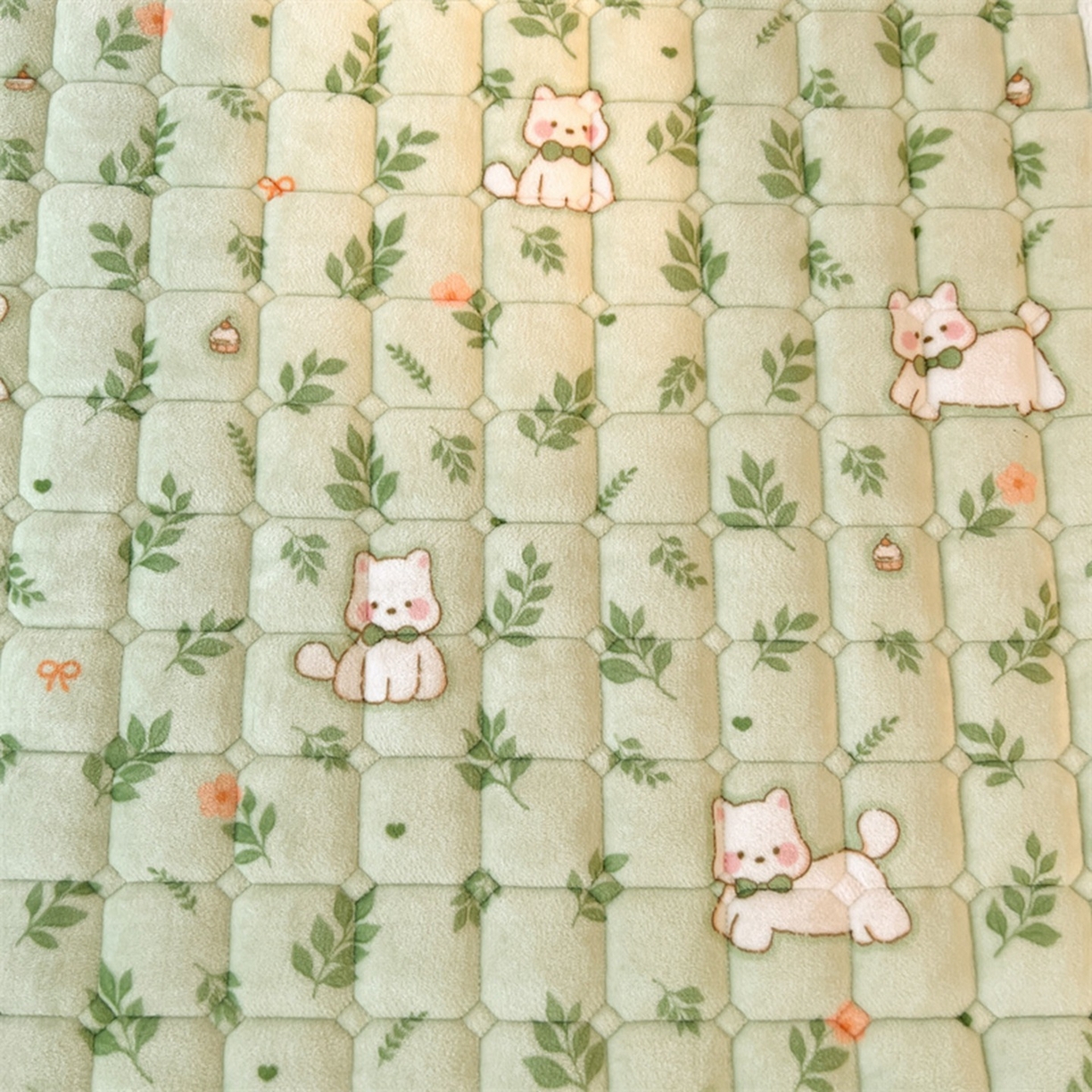 91家纺网 家纺一手货源 找家纺 喜居 2025新款印花牛奶绒夹棉床褥垫床垫子褥子 花丛小汪