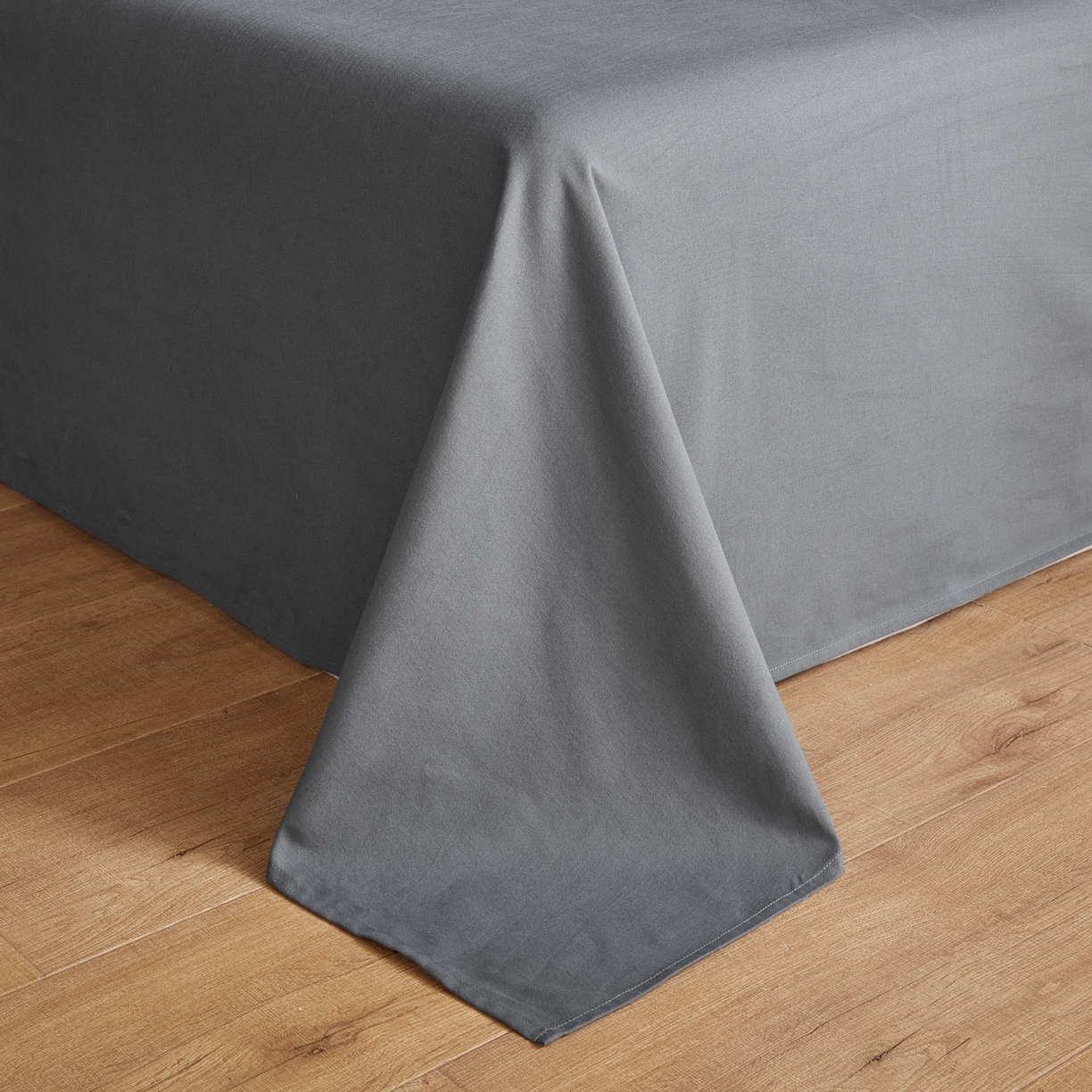 91家纺网 家纺一手货源 找家纺 慕尚家纺 2025新款100s全棉提花磨毛四件套 香灰+深灰色