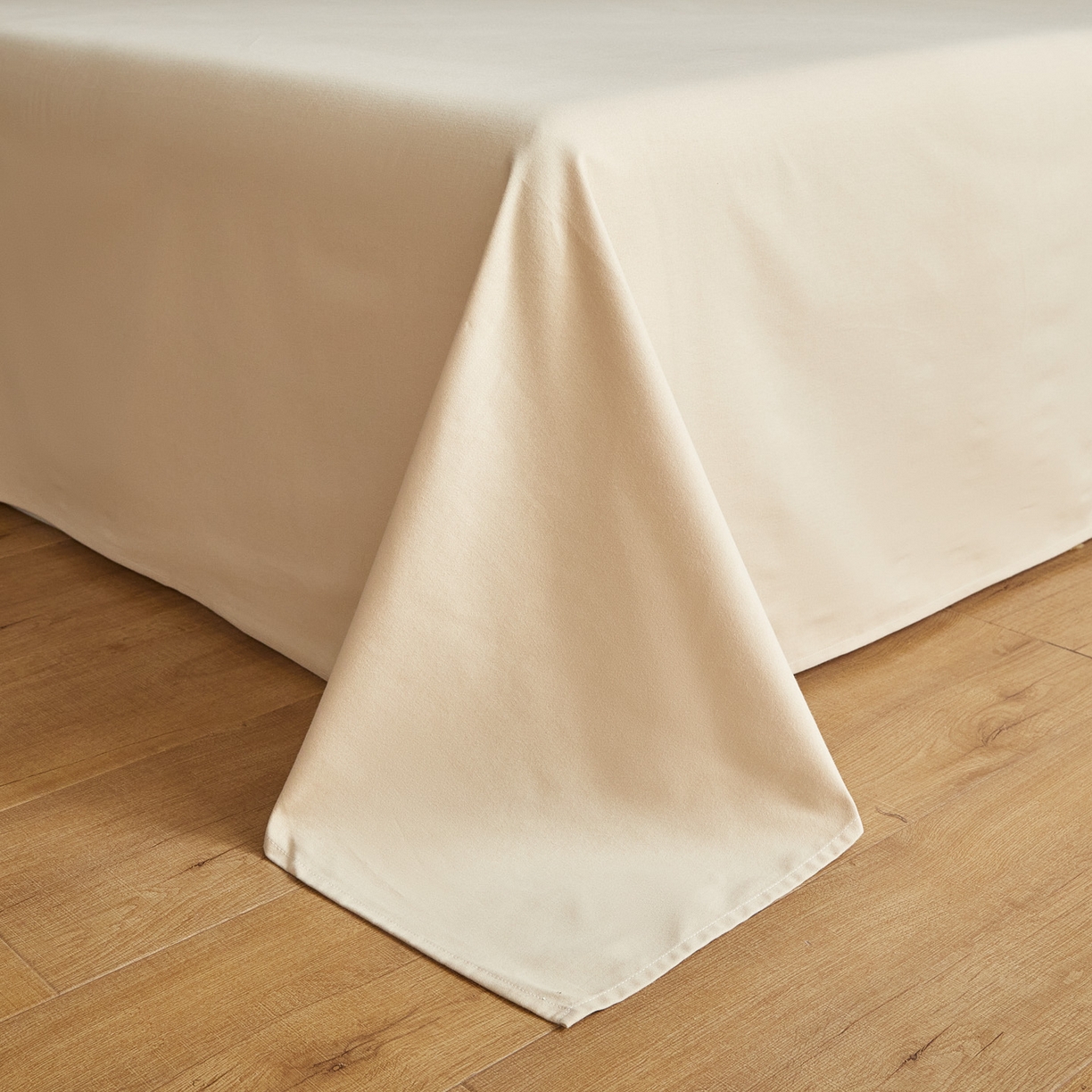 91家纺网 家纺一手货源 找家纺 慕尚家纺 2025新款100s全棉提花磨毛四件套 香灰+夕照白