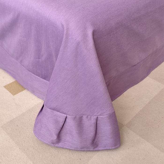 91家纺网 家纺一手货源 找家纺 优品阁 2024新款亲肤舒适全棉磨毛四件套学生三件套系列 好春光-紫