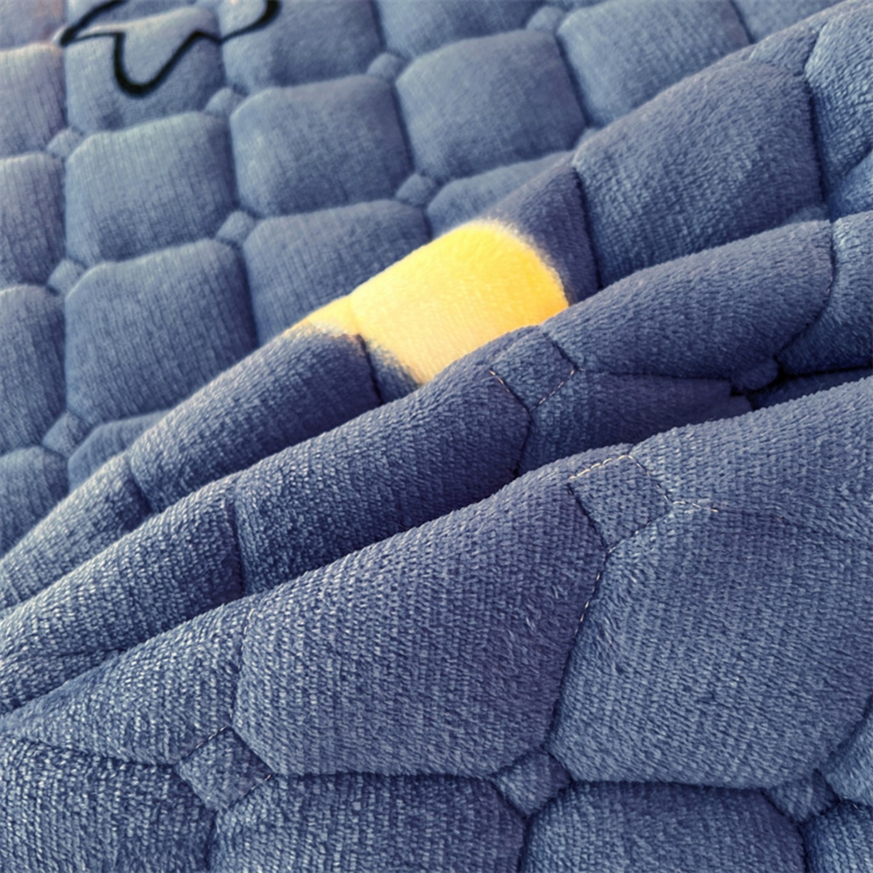 91家纺网 家纺一手货源 找家纺 喜居 2025新款印花牛奶绒夹棉床褥垫床垫子褥子 星月