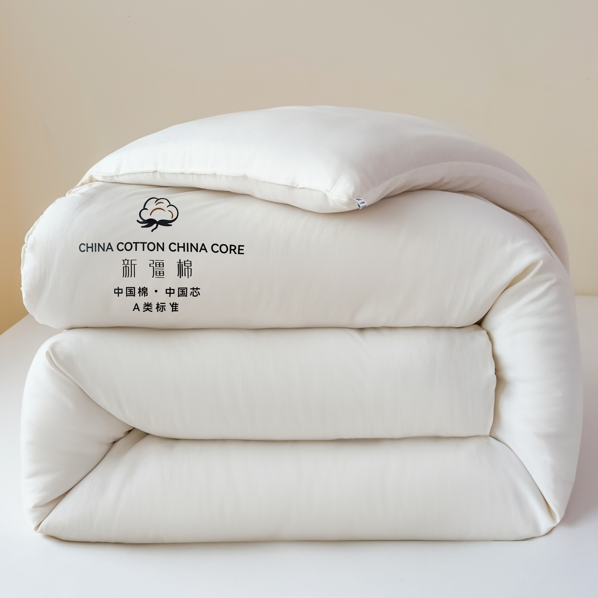 91家纺网 家纺一手货源 找家纺 承柔家纺 2025新款水洗棉棉花被 白色