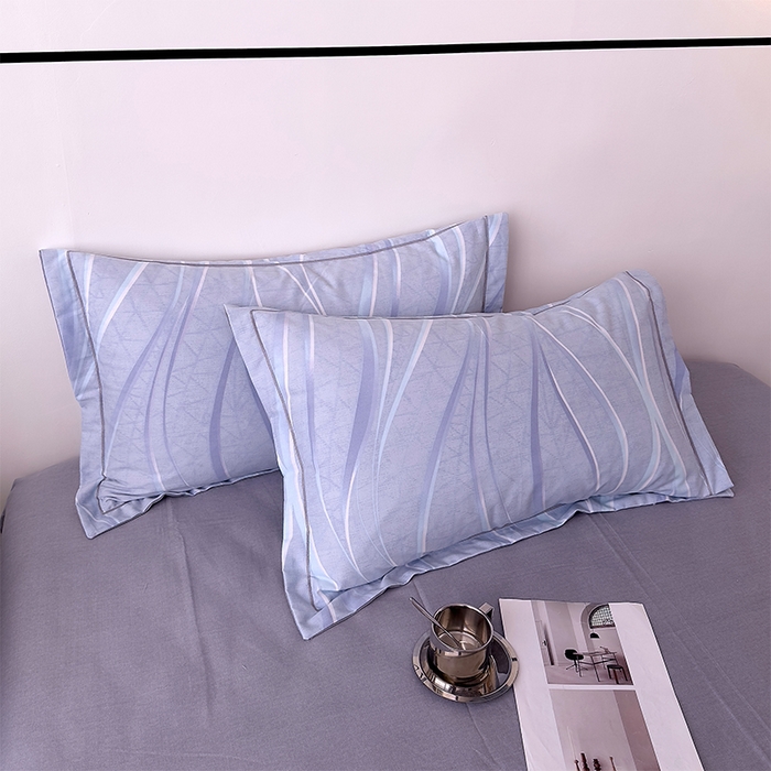 91家纺网 家纺一手货源 找家纺 优品阁 2024新款亲肤舒适全棉磨毛四件套学生三件套系列 岁月长河-蓝