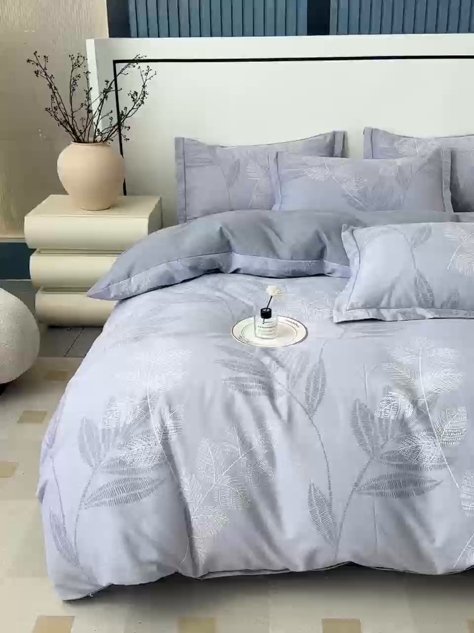 91家纺网 家纺一手货源 找家纺 优品阁 2024新款亲肤舒适全棉磨毛四件套学生三件套系列 岁月长河-蓝