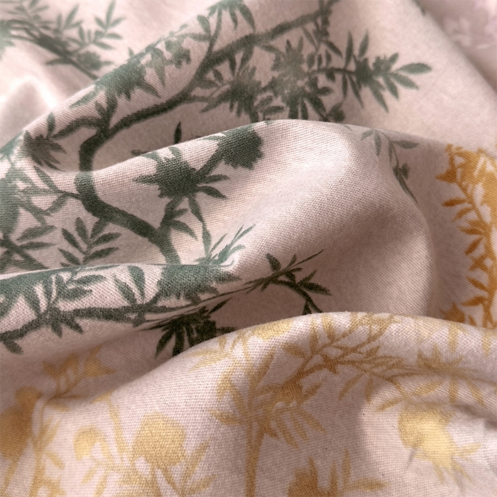 91家纺网 家纺一手货源 找家纺 优品阁 2024新款亲肤舒适全棉磨毛四件套学生三件套系列 暗木幽香-灰