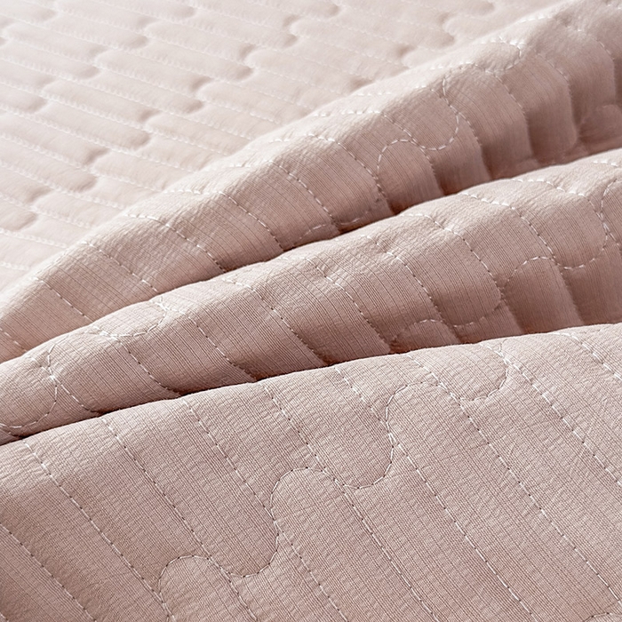 91家纺网 家纺一手货源 找家纺 鼎丰家纺 2025新款皱皱纱床裙-蜜恋系列 浅豆沙