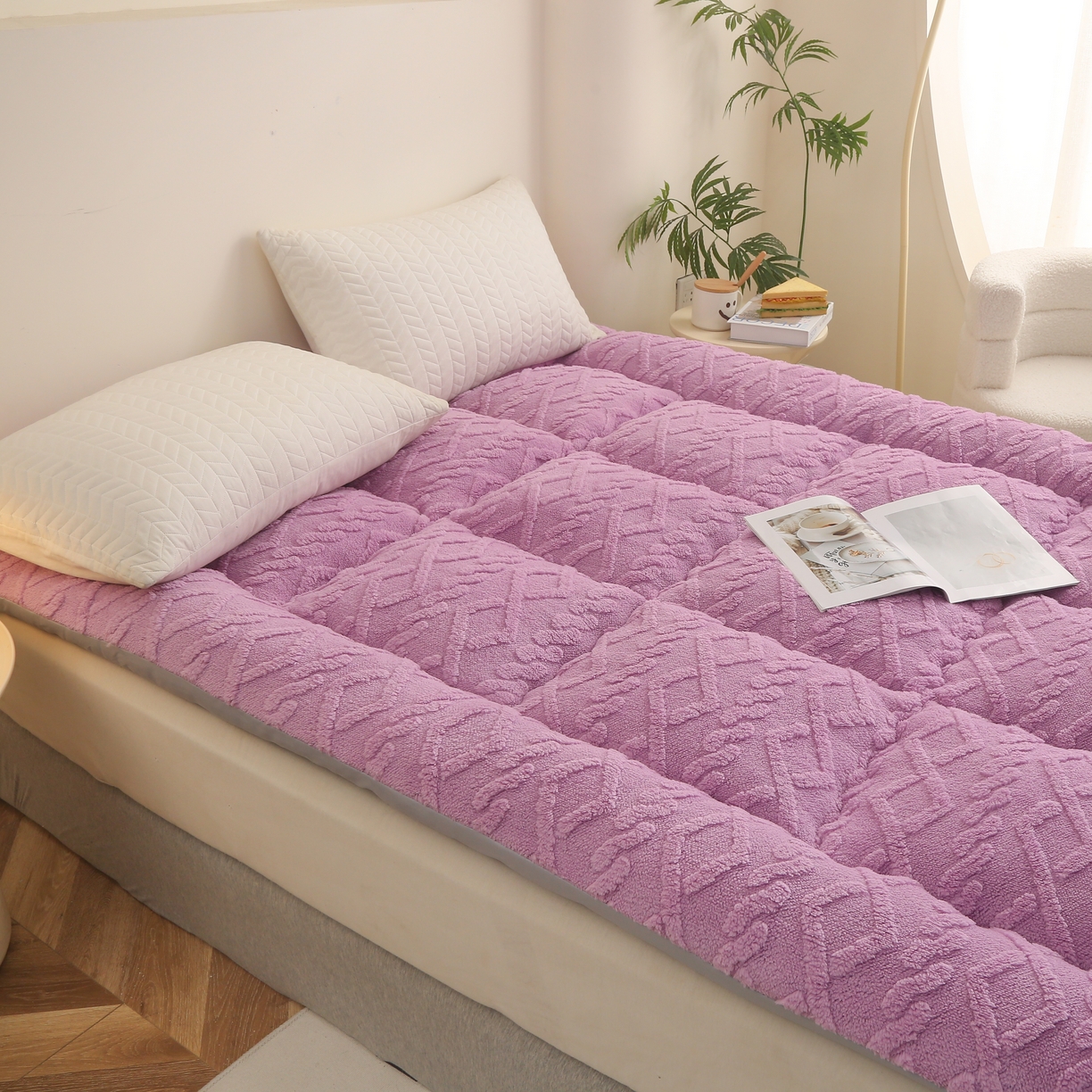 91家纺网 家纺一手货源 找家纺 （总）承柔家纺 2025新款牛奶绒塔芙绒床垫