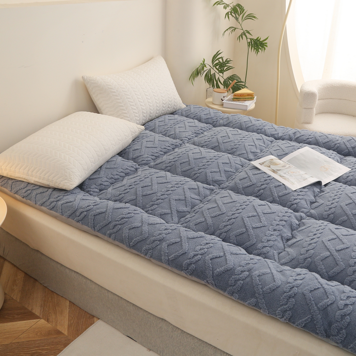 91家纺网 家纺一手货源 找家纺 （总）承柔家纺 2025新款牛奶绒塔芙绒床垫