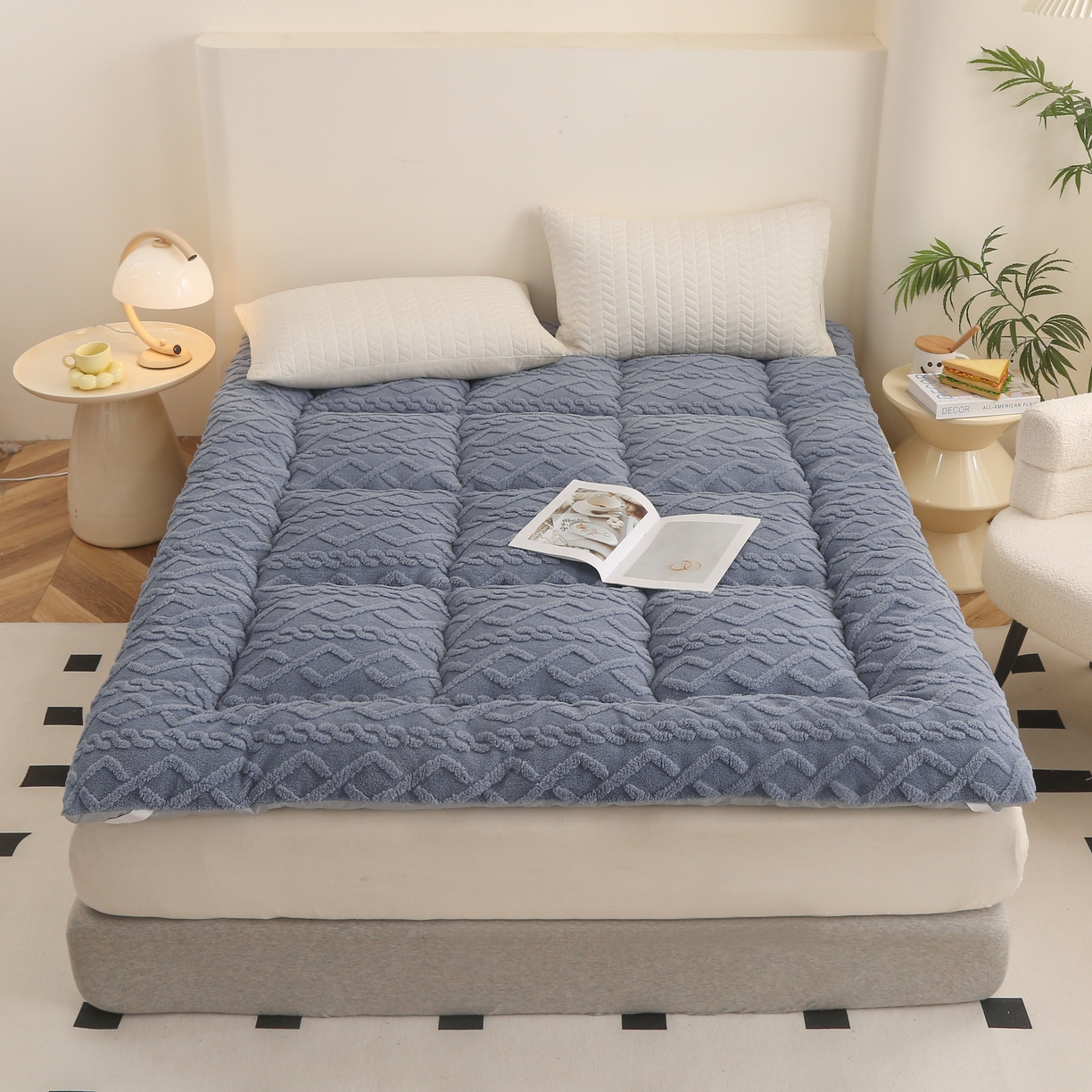 91家纺网 家纺一手货源 找家纺 （总）承柔家纺 2025新款牛奶绒塔芙绒床垫