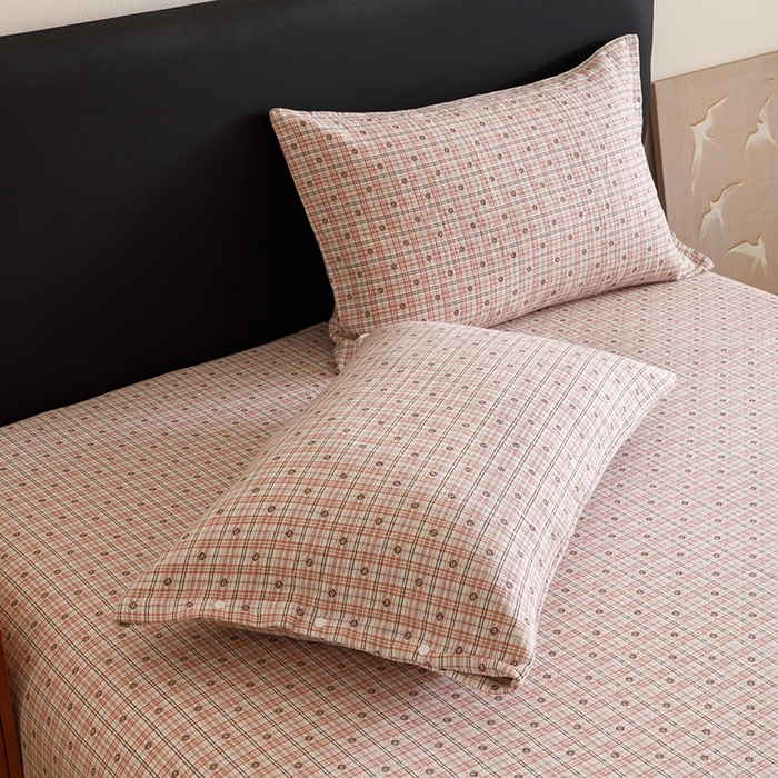 91家纺网 家纺一手货源 找家纺 悦然毛巾被 2025新款全棉三层色织水洗纱布毛巾被盖毯-清新雅致 清新雅致粉