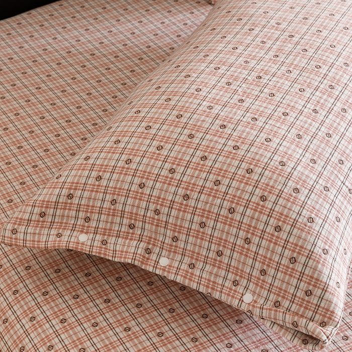 91家纺网 家纺一手货源 找家纺 悦然毛巾被 2025新款全棉三层色织水洗纱布毛巾被盖毯-清新雅致 清新雅致粉