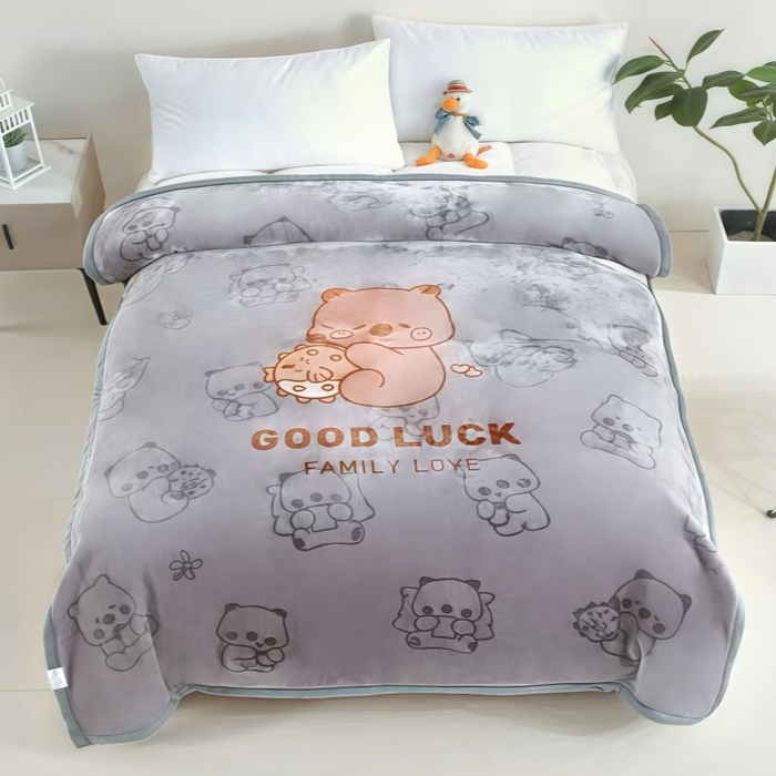 91家纺网 家纺一手货源 找家纺 （总）好艺佳毛毯 2025新款（双层云毯）学生宿舍毛毯拉舍尔单双人毯子超柔软不掉毛不掉色