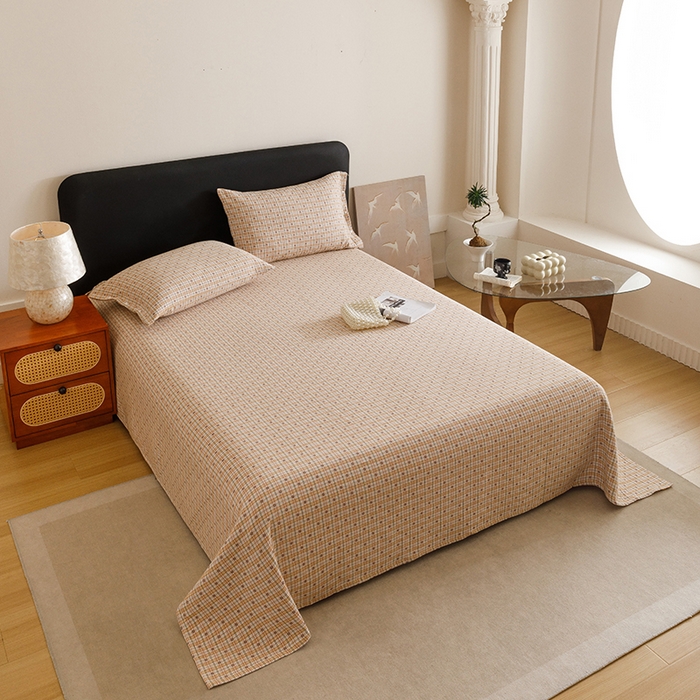 91家纺网 家纺一手货源 找家纺 悦然毛巾被 2025新款全棉三层色织水洗纱布毛巾被盖毯-清新雅致 清新雅致黄