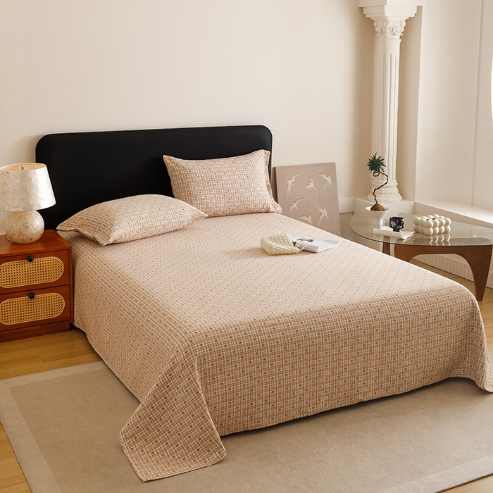 91家纺网 家纺一手货源 找家纺 悦然毛巾被 2025新款全棉三层色织水洗纱布毛巾被盖毯-清新雅致 清新雅致黄