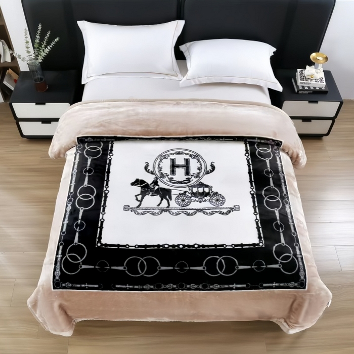 好艺佳毛毯 2025新款（双层云毯）学生宿舍毛毯拉舍尔单双人毯子超柔软不掉毛不掉色 骑士