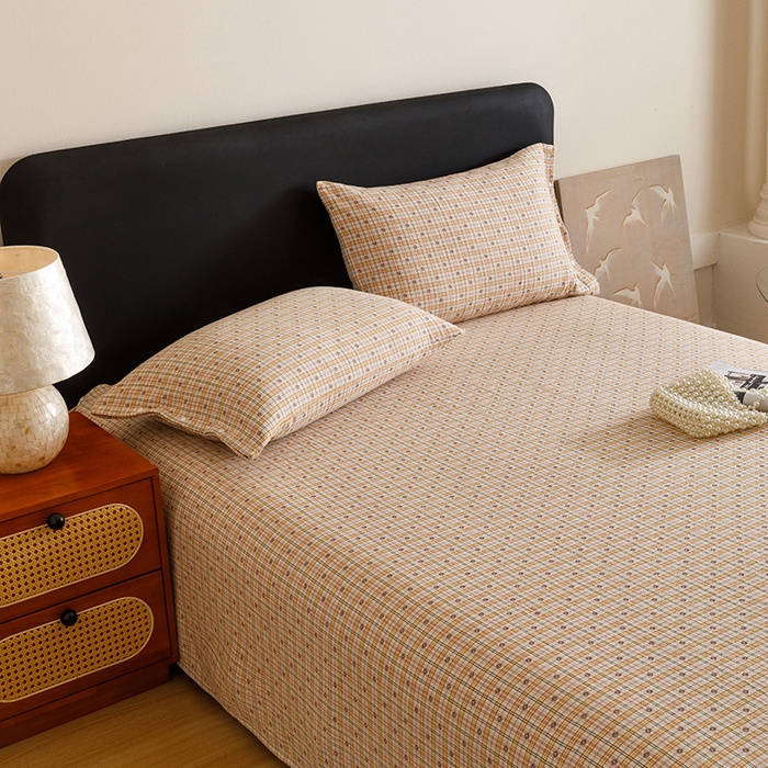 91家纺网 家纺一手货源 找家纺 悦然毛巾被 2025新款全棉三层色织水洗纱布毛巾被盖毯-清新雅致 清新雅致黄