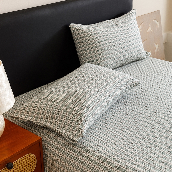 91家纺网 家纺一手货源 找家纺 悦然毛巾被 2025新款全棉三层色织水洗纱布毛巾被盖毯-清新雅致 清新雅致绿