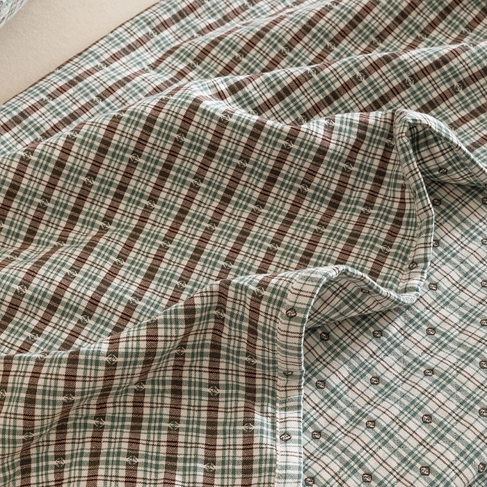 91家纺网 家纺一手货源 找家纺 悦然毛巾被 2025新款全棉三层色织水洗纱布毛巾被盖毯-清新雅致 清新雅致绿