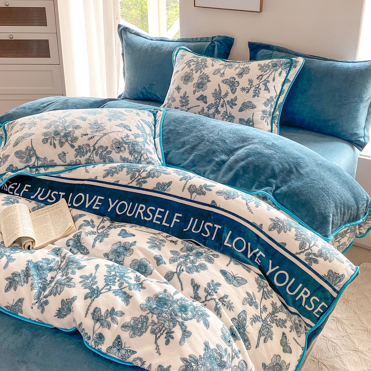 91家纺网 家纺一手货源 找家纺 （总）悦织湾家纺 2025新款牛奶绒印花四件套