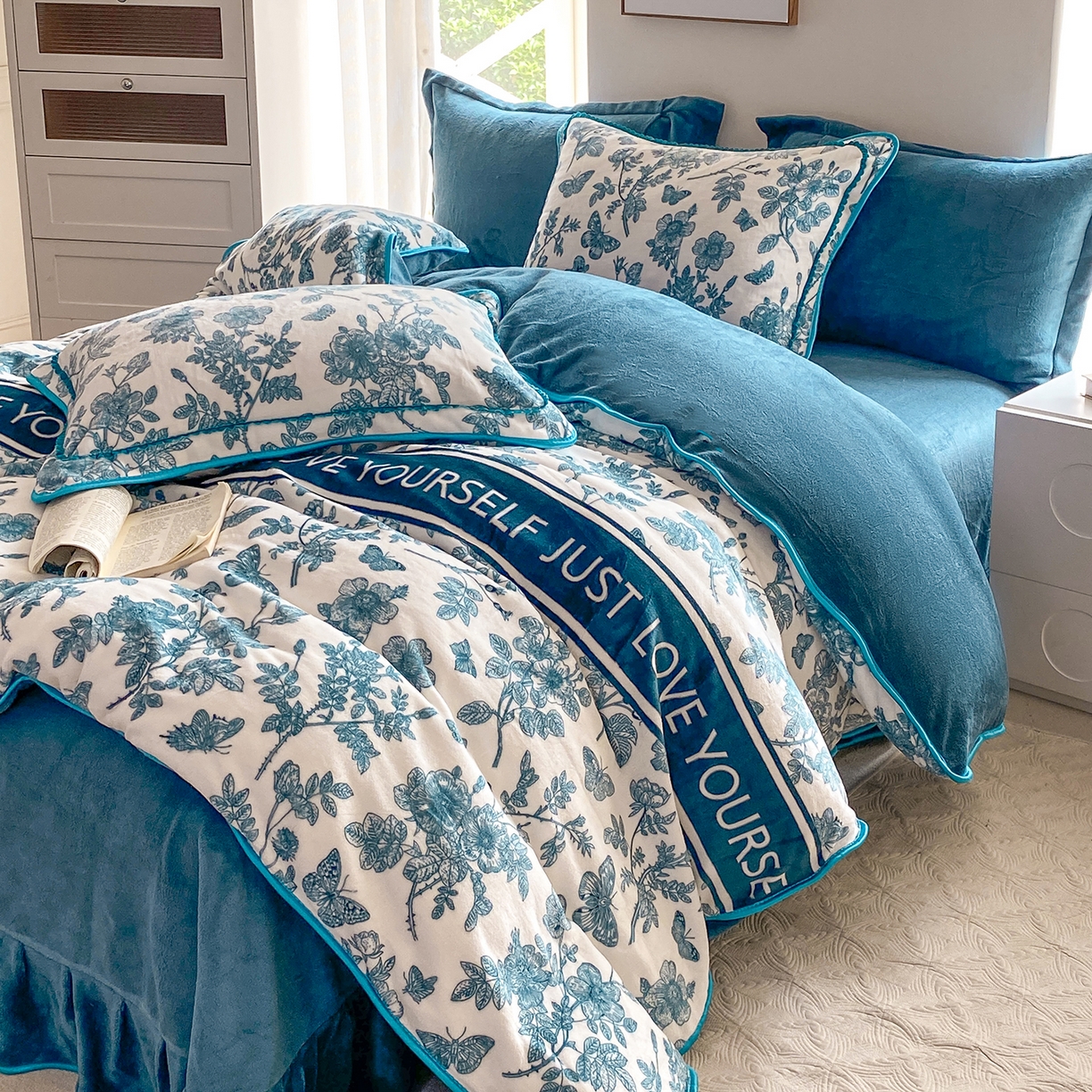 91家纺网 家纺一手货源 找家纺 （总）悦织湾家纺 2025新款牛奶绒印花四件套