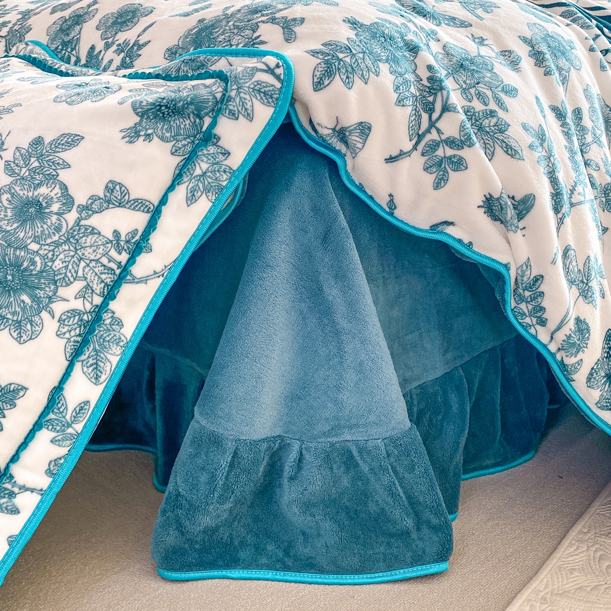 91家纺网 家纺一手货源 找家纺 （总）悦织湾家纺 2025新款牛奶绒印花四件套