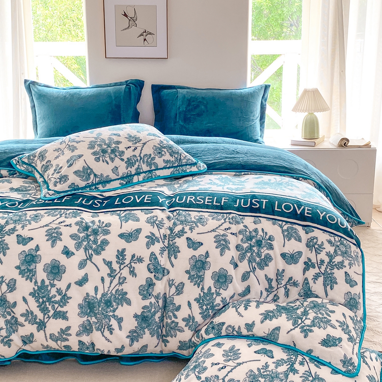 91家纺网 家纺一手货源 找家纺 （总）悦织湾家纺 2025新款牛奶绒印花四件套