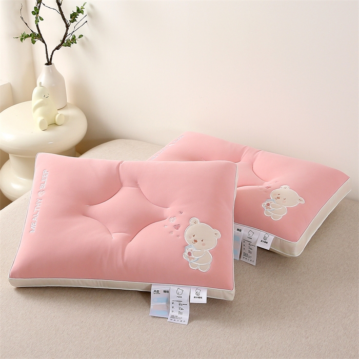 91家纺网 家纺一手货源 找家纺 （总）锦鲤枕芯 2024新款枕芯A类母婴级小熊满分睡眠乳胶层儿童枕头40×60cm学生枕头