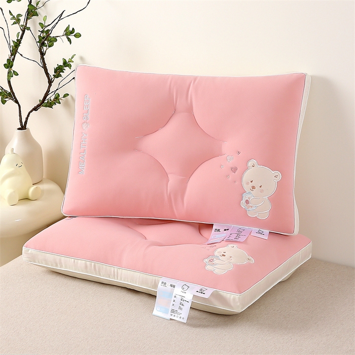 91家纺网 家纺一手货源 找家纺 （总）锦鲤枕芯 2024新款枕芯A类母婴级小熊满分睡眠乳胶层儿童枕头40×60cm学生枕头