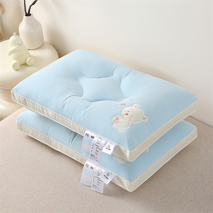 91家纺网 家纺一手货源 找家纺 （总）锦鲤枕芯 2024新款枕芯A类母婴级小熊满分睡眠乳胶层儿童枕头40×60cm学生枕头