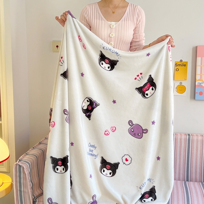 91家纺网 家纺一手货源 找家纺 （总）妖妖家纺 2025新款正版三丽鸥双面印花牛奶绒多功能四季款毛毯空调毯