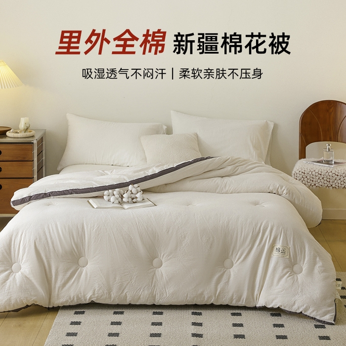 91家纺网 家纺一手货源 找家纺 （总）雯雨家纺 2025新款100%里外全棉纯棉新疆棉花被冬被被子被芯