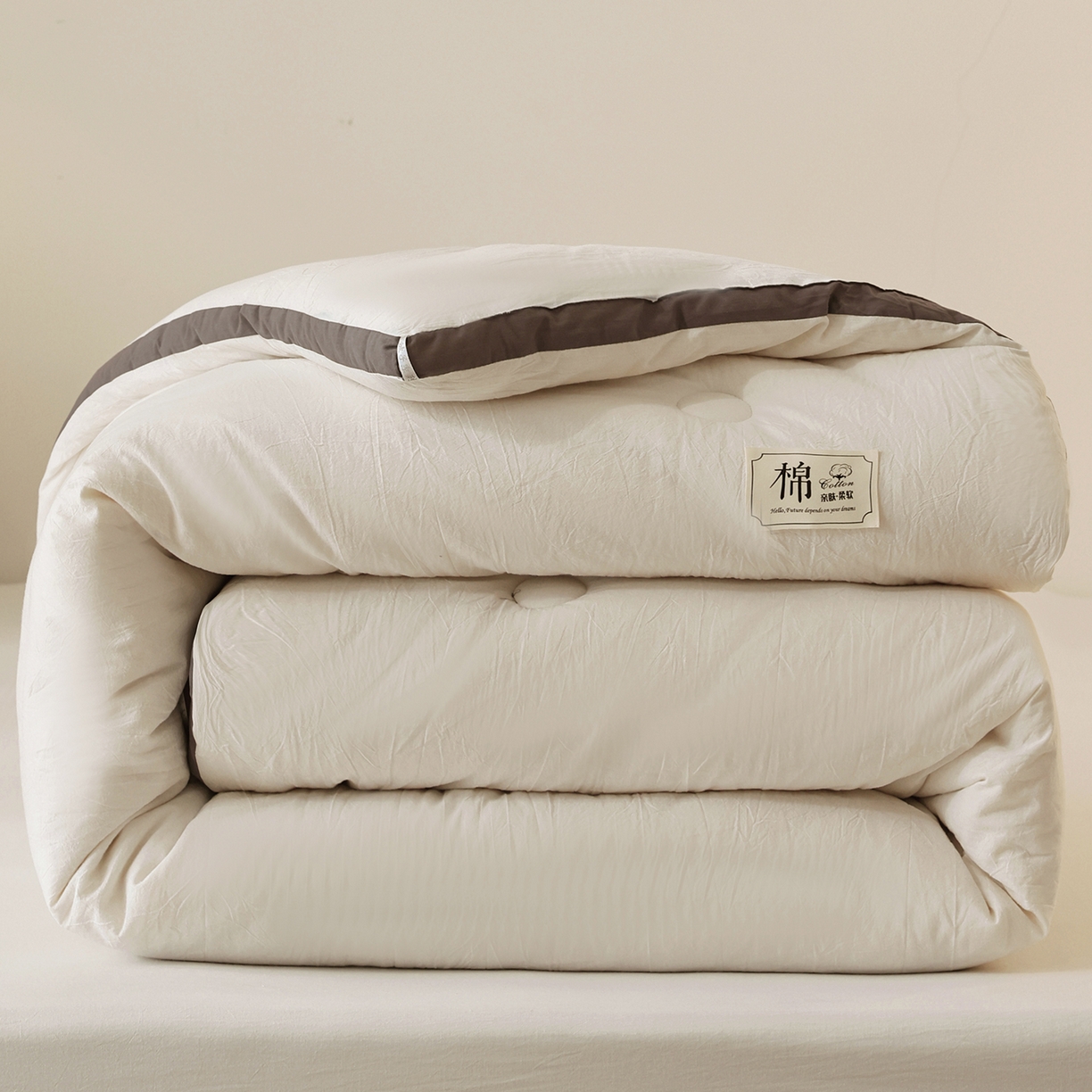 91家纺网 家纺一手货源 找家纺 雯雨家纺 2025新款100%里外全棉纯棉新疆棉花被冬被被子被芯 全棉棉花被-本白