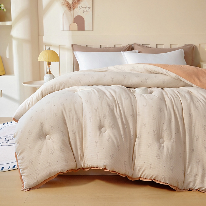 91家纺网 家纺一手货源 找家纺 亿莱鑫 2025新款水洗贝贝棉养肤被子被芯春秋被冬被 小森林