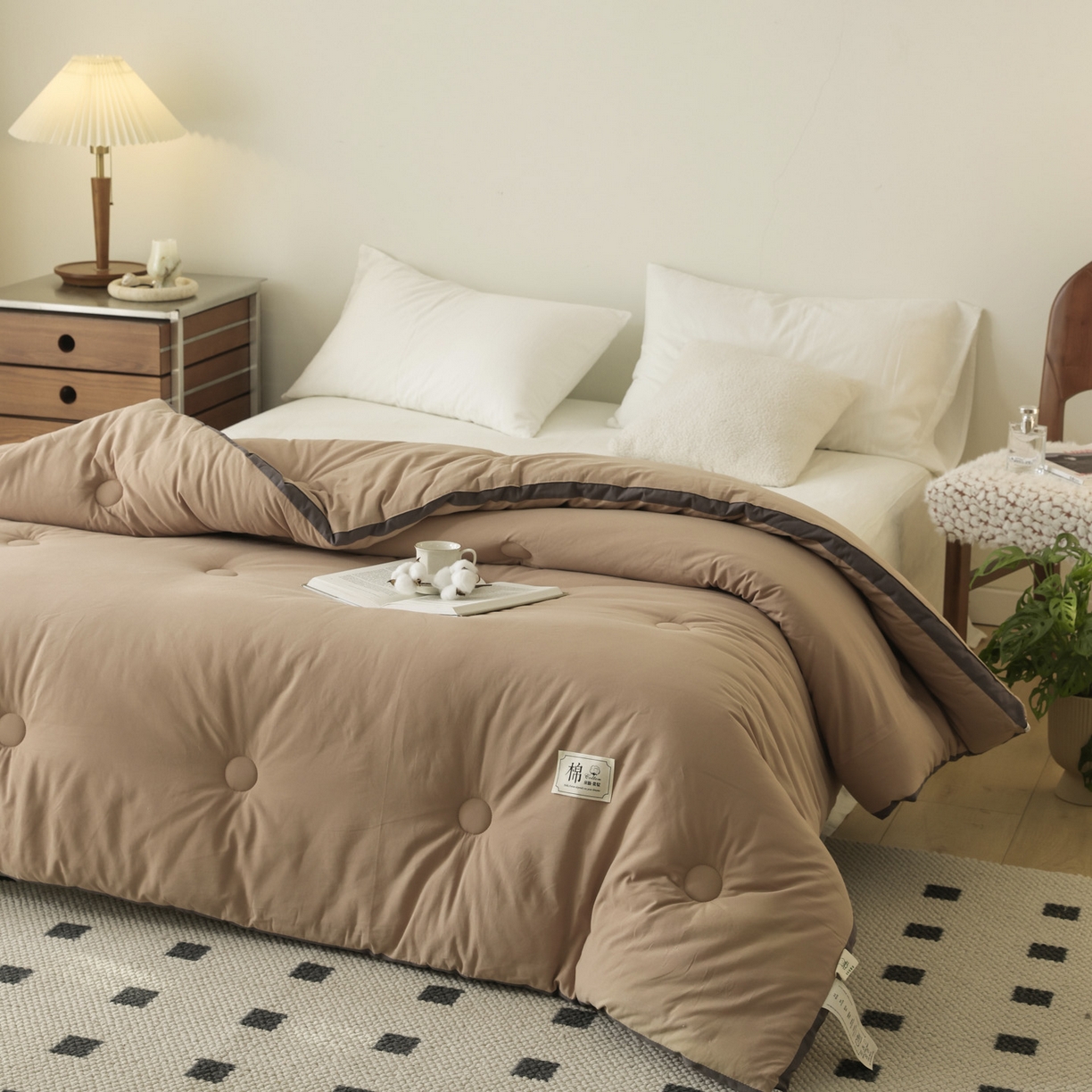 91家纺网 家纺一手货源 找家纺 雯雨家纺 2025新款100%里外全棉纯棉新疆棉花被冬被被子被芯 全棉棉花被-魅力驼