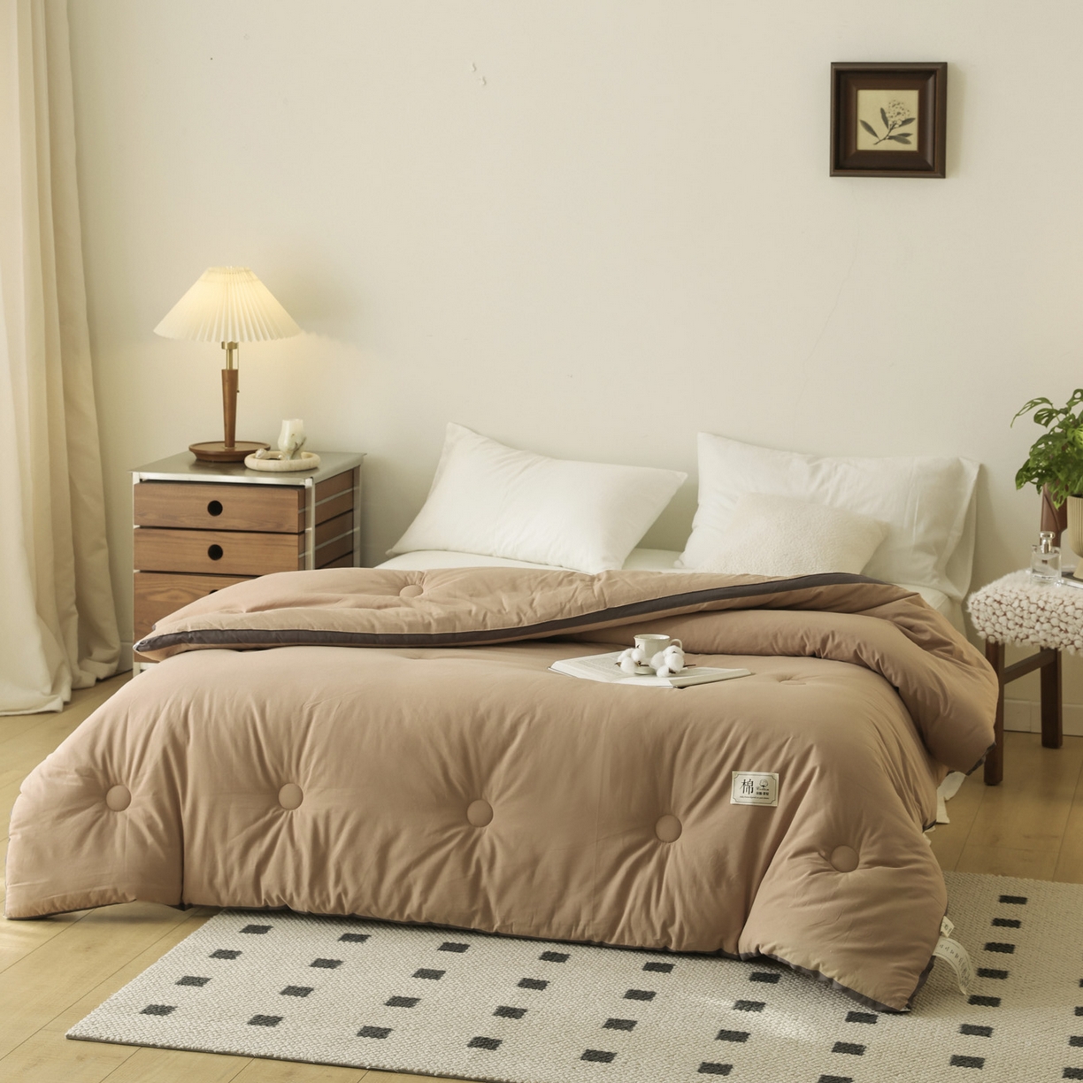 91家纺网 家纺一手货源 找家纺 雯雨家纺 2025新款100%里外全棉纯棉新疆棉花被冬被被子被芯 全棉棉花被-魅力驼