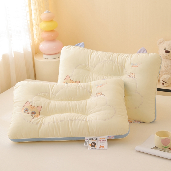 91家纺网 家纺一手货源 找家纺 （总）锦鲤枕芯 2025新款新品亲肤舒适云感超柔软朵喵喵幼儿园儿童学生成人定型低枕头枕芯