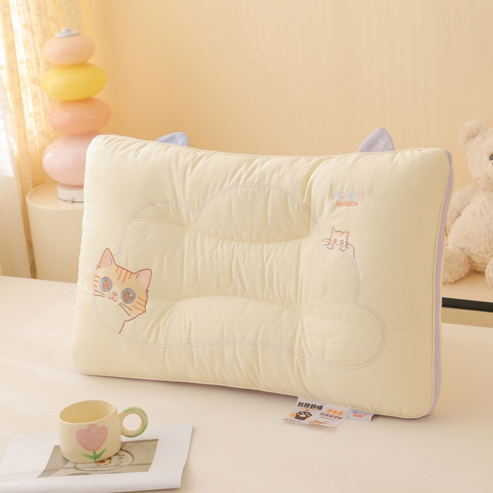 91家纺网 家纺一手货源 找家纺 （总）锦鲤枕芯 2025新款新品亲肤舒适云感超柔软朵喵喵幼儿园儿童学生成人定型低枕头枕芯