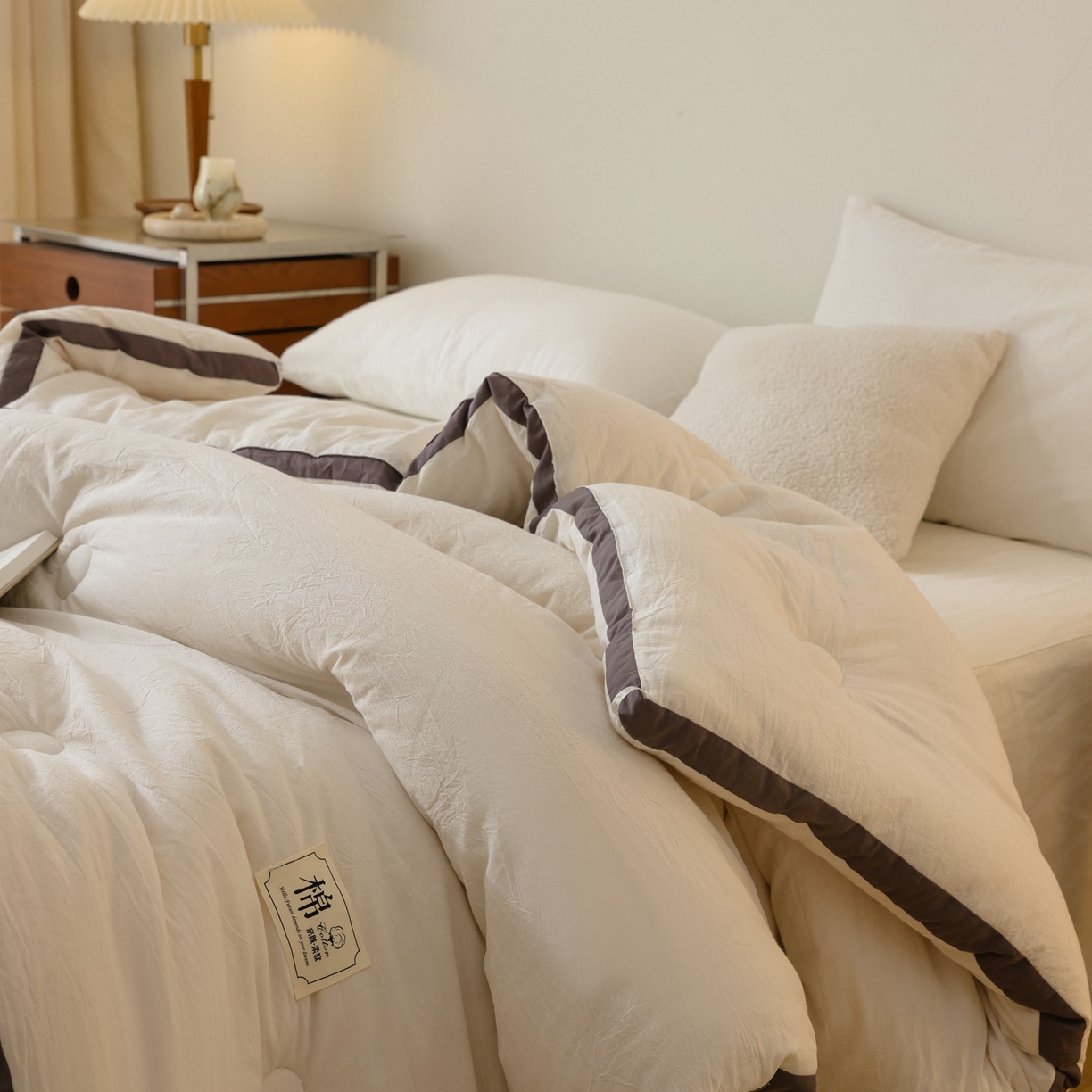 91家纺网 家纺一手货源 找家纺 雯雨家纺 2025新款里外全棉新疆棉花被被子被芯 本白