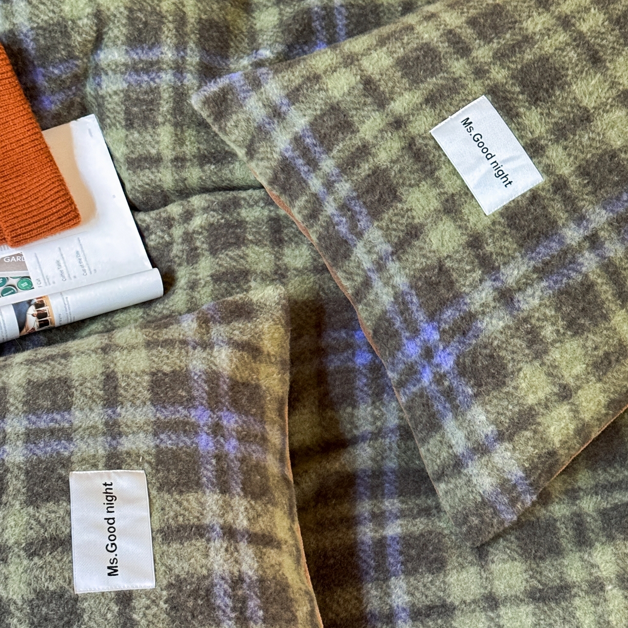 91家纺网 家纺一手货源 找家纺 蜜宿 2025新款仿羊绒牛奶绒四件套-格纹款 奇幻森林