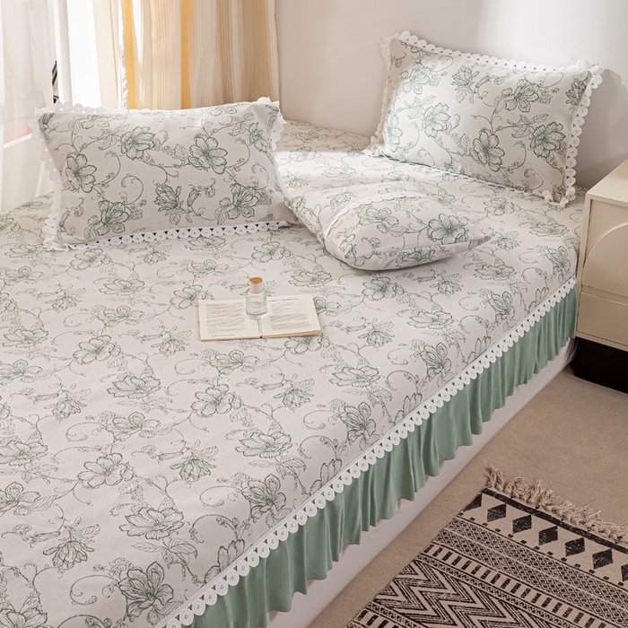 91家纺网 家纺一手货源 找家纺 （总）峻杨 2025新款雪尼尔加厚柔软亲肤榻榻米床盖炕盖防滑耐磨机洗可定制炕盖-遇见花开