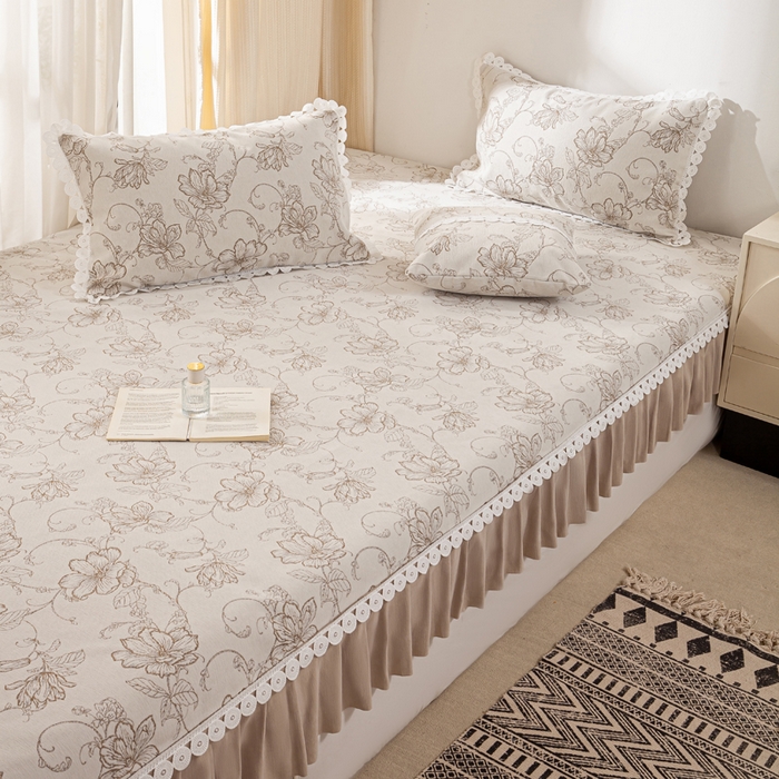 91家纺网 家纺一手货源 找家纺 （总）峻杨 2025新款雪尼尔加厚柔软亲肤榻榻米床盖炕盖防滑耐磨机洗可定制炕盖-遇见花开