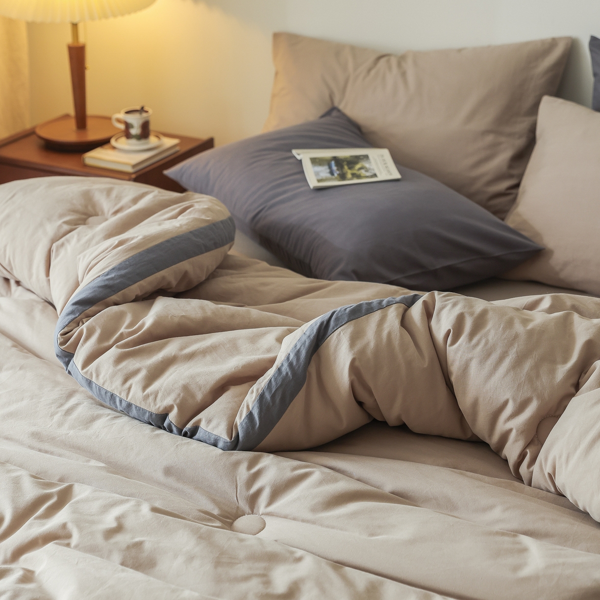 91家纺网 家纺一手货源 找家纺 雯雨家纺 2025新款里外全棉新疆棉花被被子被芯 冰山驼