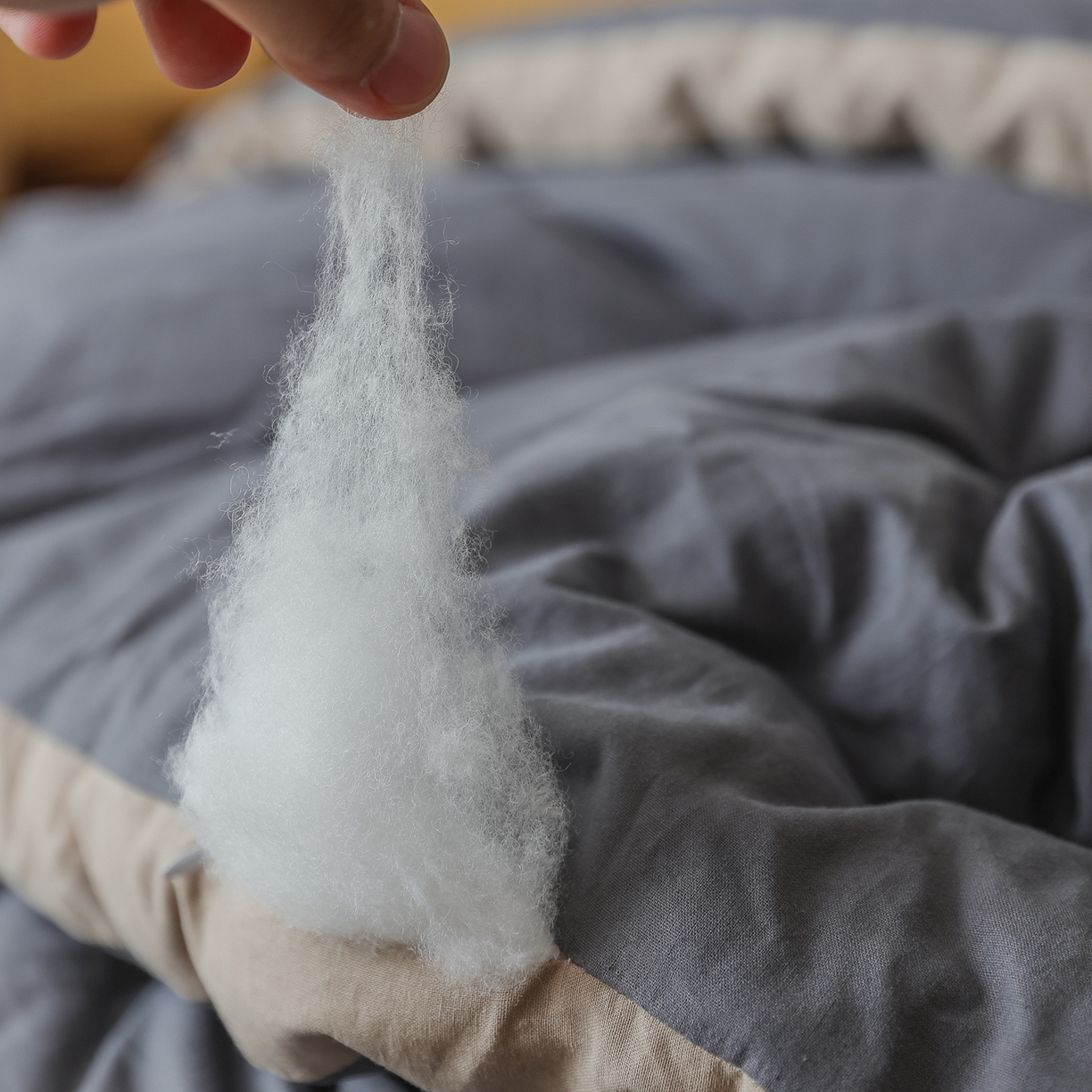 91家纺网 家纺一手货源 找家纺 雯雨家纺 2025新款里外全棉新疆棉花被被子被芯 高级灰