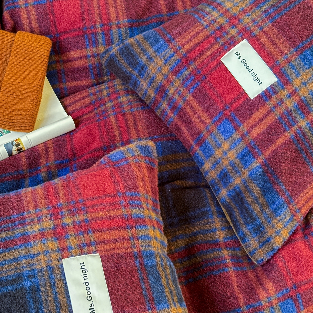 91家纺网 家纺一手货源 找家纺 蜜宿 2025新款仿羊绒牛奶绒四件套-格纹款 雪顶山楂