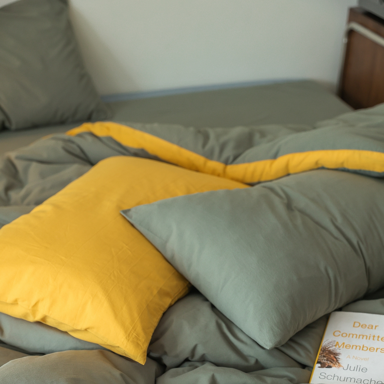 91家纺网 家纺一手货源 找家纺 雯雨家纺 2025新款里外全棉新疆棉花被被子被芯 军绿黄